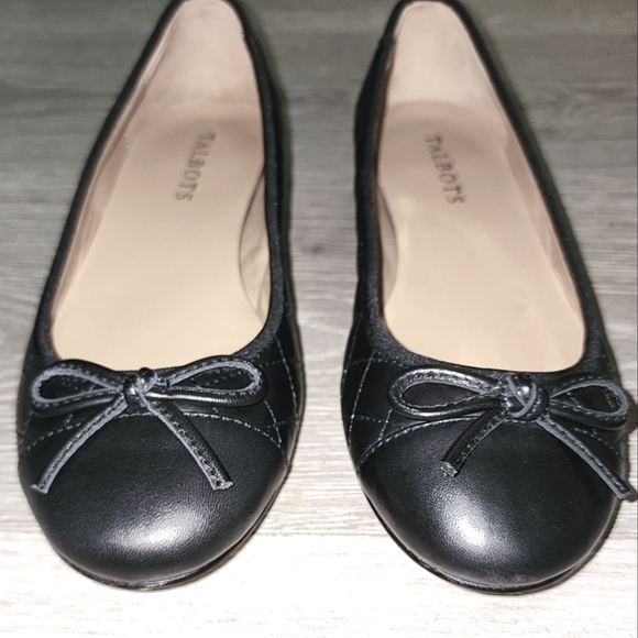 Talbots | Black | Leather | Quilted Ballet Flat | Size 7M - Picture 3 of 9